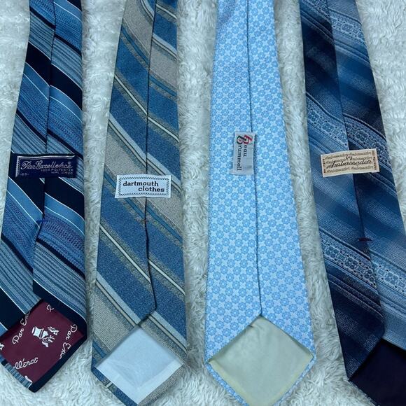 Blue and Gold Vintage and Modern Necktie lot - bundle of 7 ties - Picture 4 of 7